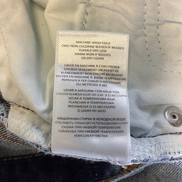 RE/DONE Super High Drainpipe Size 26 Destroy Wrecking Blue $325 msrp G12-11 - Picture 7 of 8